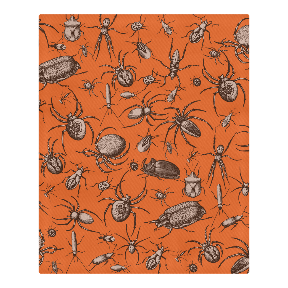 beetles spiders creepy crawlers insects halloween 3-Piece Bedding Set