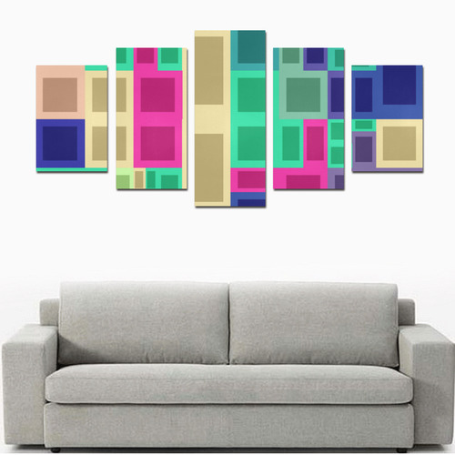 Rectangles and squares Canvas Print Sets D (No Frame)