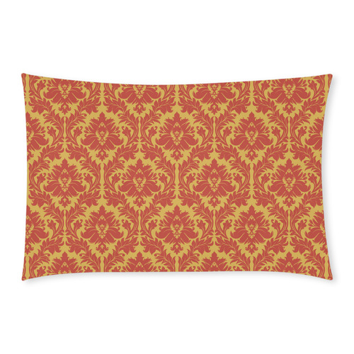 autumn fall colors yellow red damask pattern 3-Piece Bedding Set