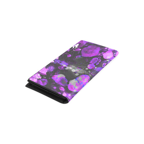 "Purple Rain" Women's Leather Wallet (Model 1611)