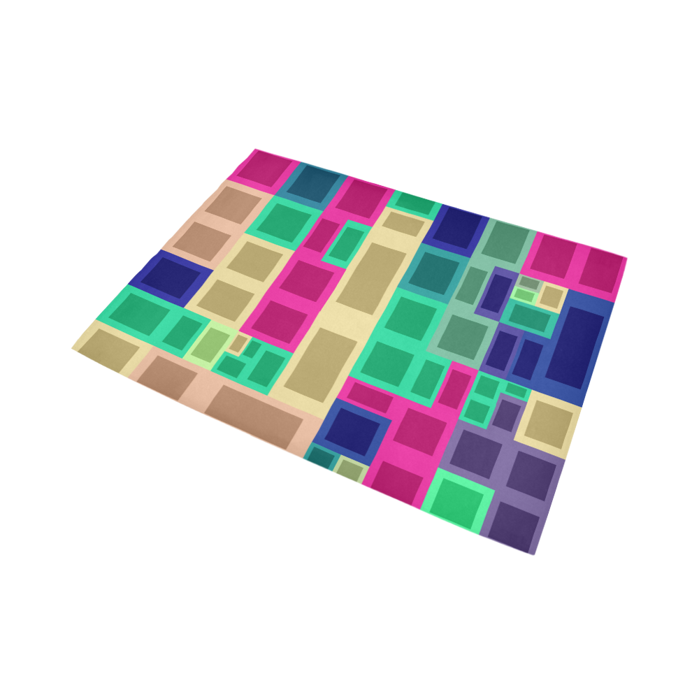 Rectangles and squares Area Rug7'x5'