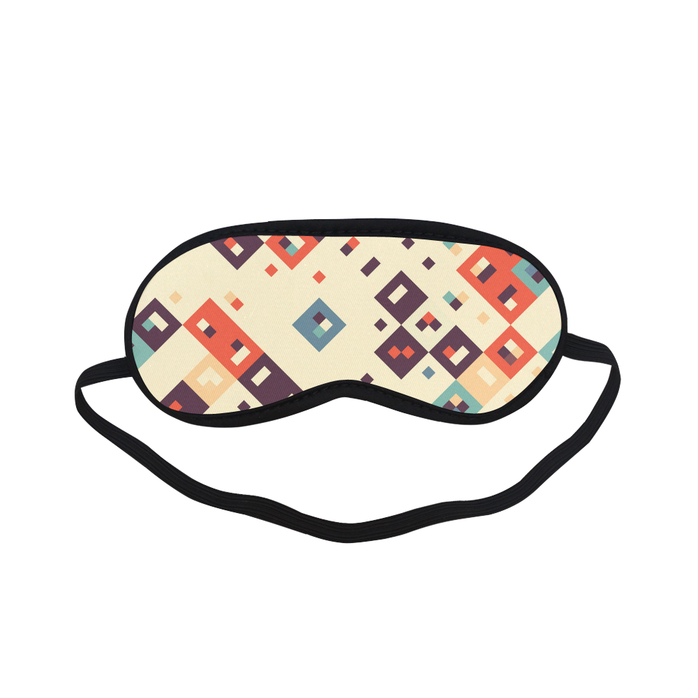 Squares in retro colors4 Sleeping Mask