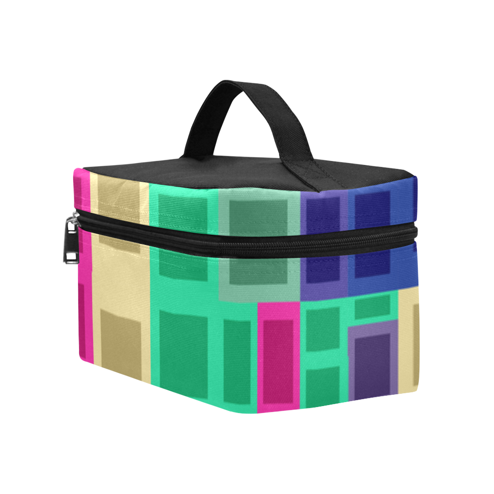 Rectangles and squares Cosmetic Bag/Large (Model 1658)