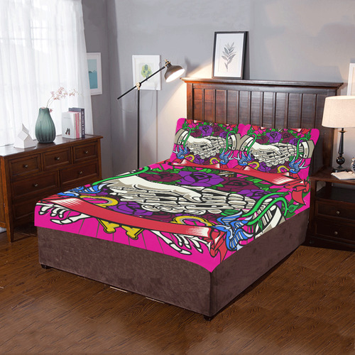 Otherside Modern Pink 3-Piece Bedding Set