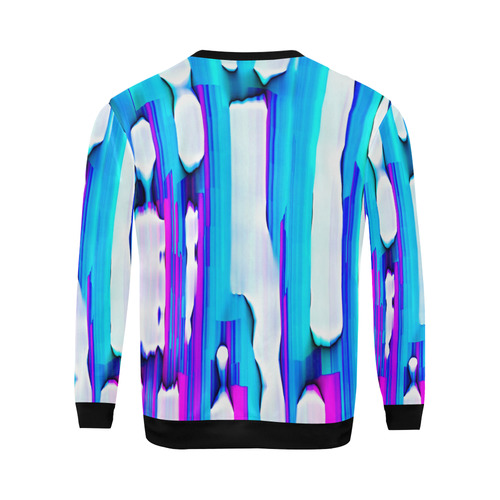 Blue watercolors All Over Print Crewneck Sweatshirt for Men (Model H18)