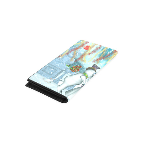 Dancing for christmas Women's Leather Wallet (Model 1611)