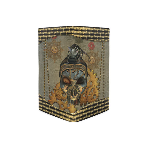 Awesome steampunk skull Women's Leather Wallet (Model 1611)