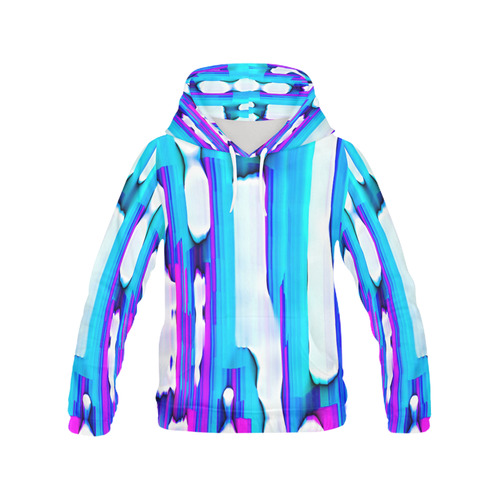 Blue watercolors All Over Print Hoodie for Women (USA Size) (Model H13)