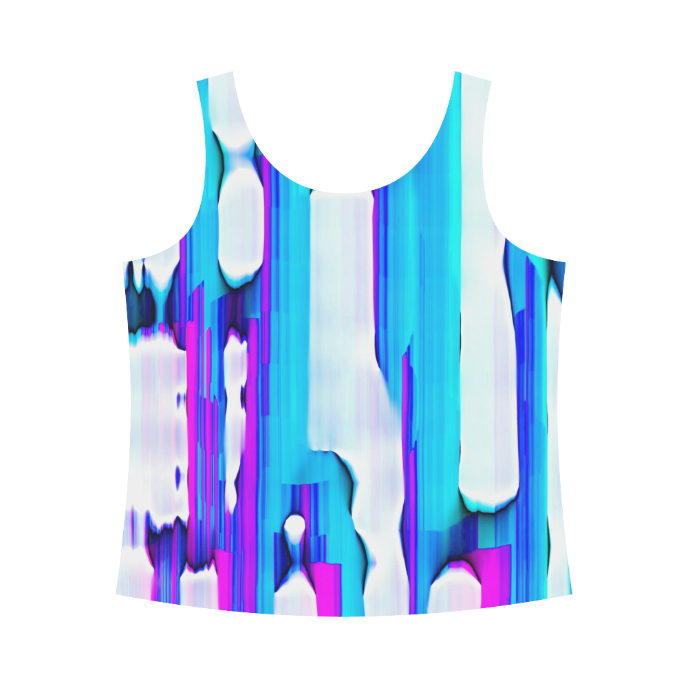 Blue watercolors All Over Print Tank Top for Women (Model T43)
