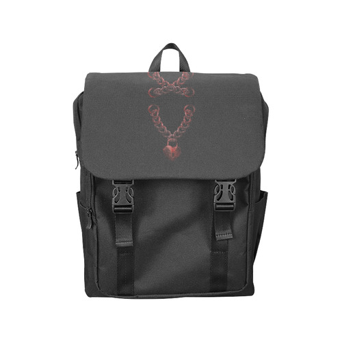 Chain Lock Lacing Love Heart s Casual Shoulders Backpack (Model 1623)