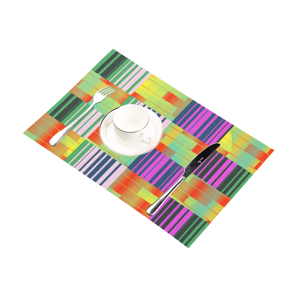 Vertical and horizontal stripes Placemat 12''x18''