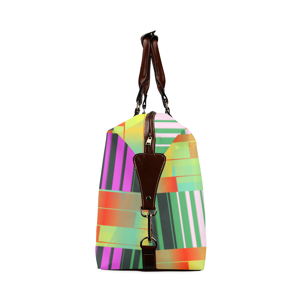 Vertical and horizontal stripes Classic Travel Bag (Model 1643) Remake