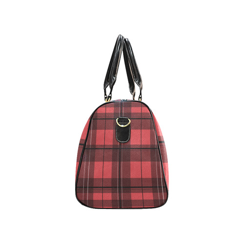 red-plaid New Waterproof Travel Bag/Large (Model 1639)