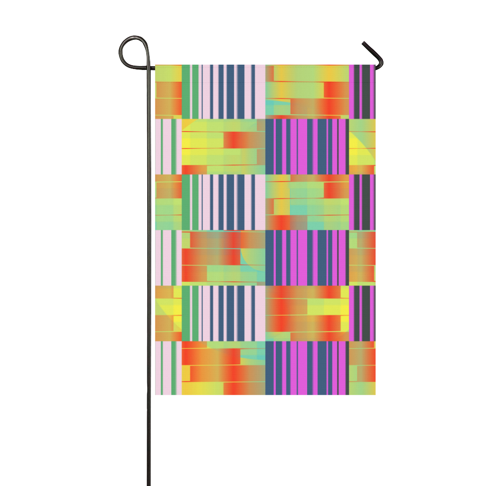Vertical and horizontal stripes Garden Flag 12‘’x18‘’（Without Flagpole）