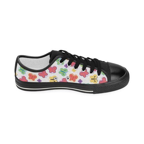 colorful butterfly Women's Classic Canvas Shoes (Model 018)