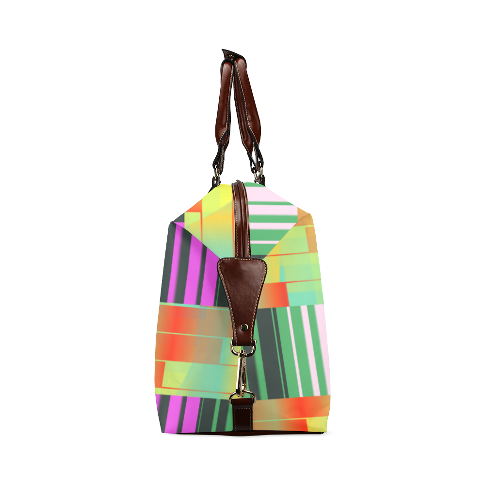 Vertical and horizontal stripes Classic Travel Bag (Model 1643) Remake