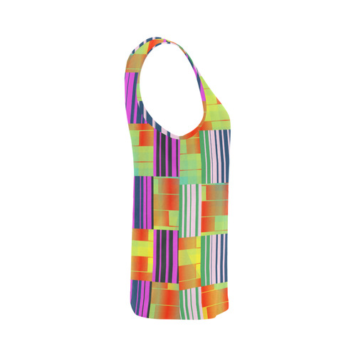 Vertical and horizontal stripes All Over Print Tank Top for Women (Model T43)
