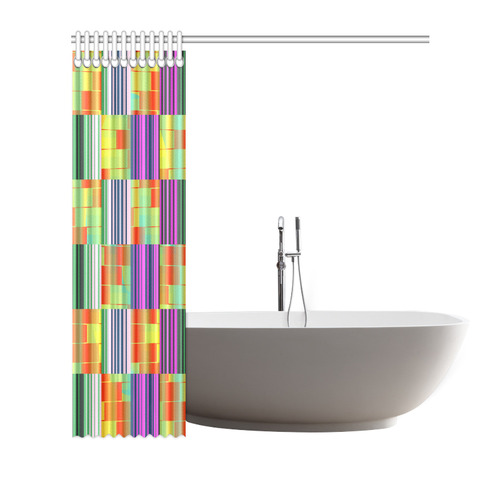 Vertical and horizontal stripes Shower Curtain 72"x72"