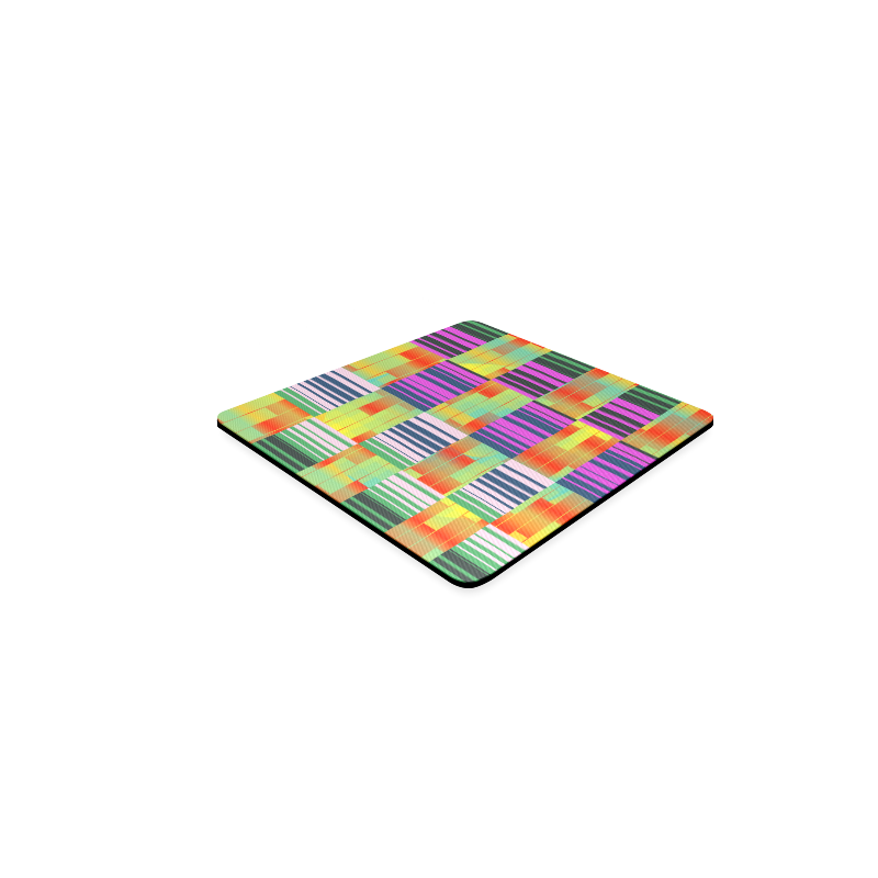 Vertical and horizontal stripes Square Coaster