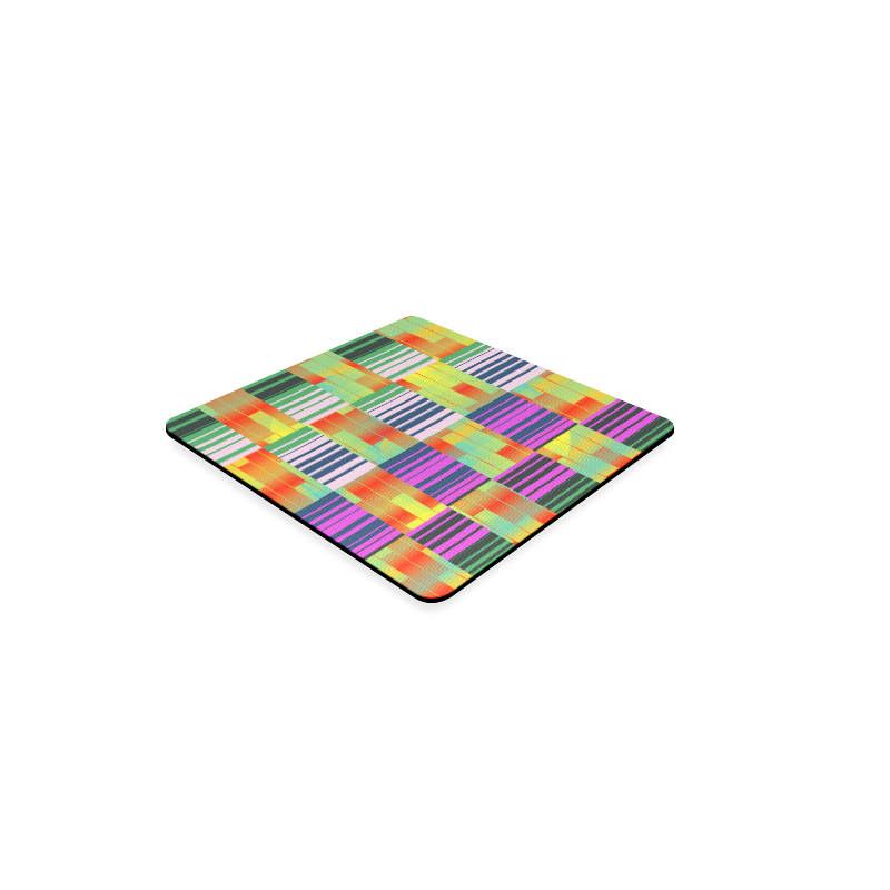 Vertical and horizontal stripes Square Coaster