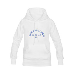 I LIVE AND LOVE  IN BUFFALO NY on White Men's Classic Hoodies (Model H10)