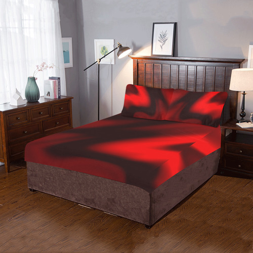 Study in red 3-Piece Bedding Set