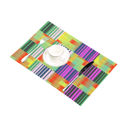 Vertical and horizontal stripes Placemat 12’’ x 18’’ (Set of 4)