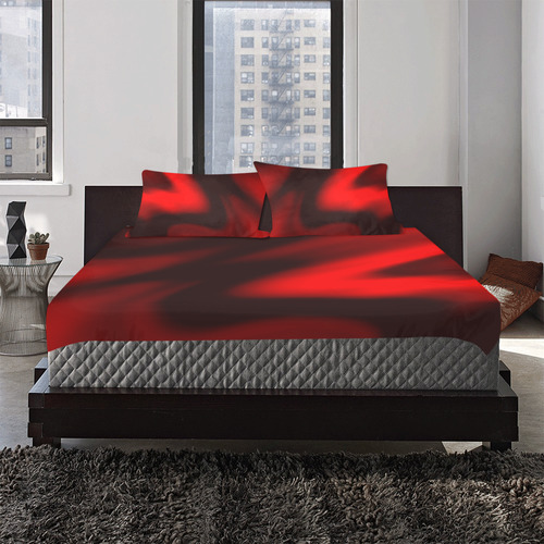 Study in red 3-Piece Bedding Set