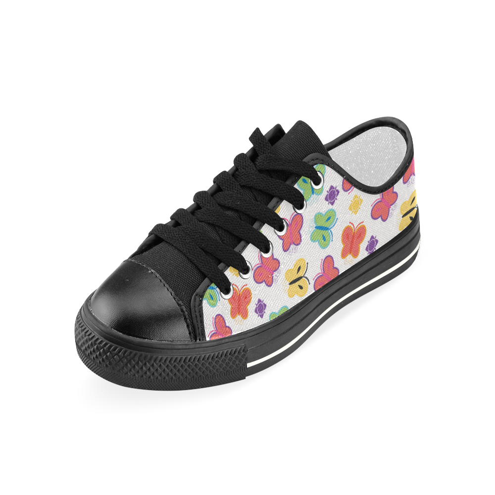colorful butterfly Women's Classic Canvas Shoes (Model 018)