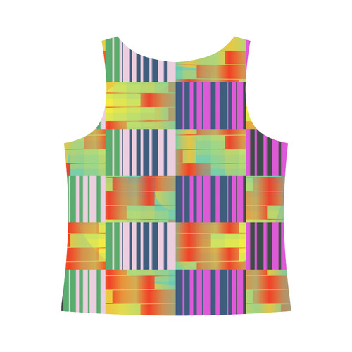 Vertical and horizontal stripes All Over Print Tank Top for Women (Model T43)
