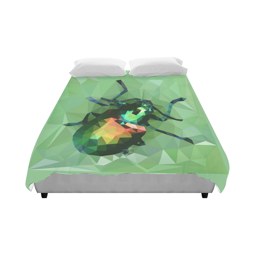 Pretty green bug, Low poly dogbane beetle Duvet Cover 86"x70" ( All-over-print)