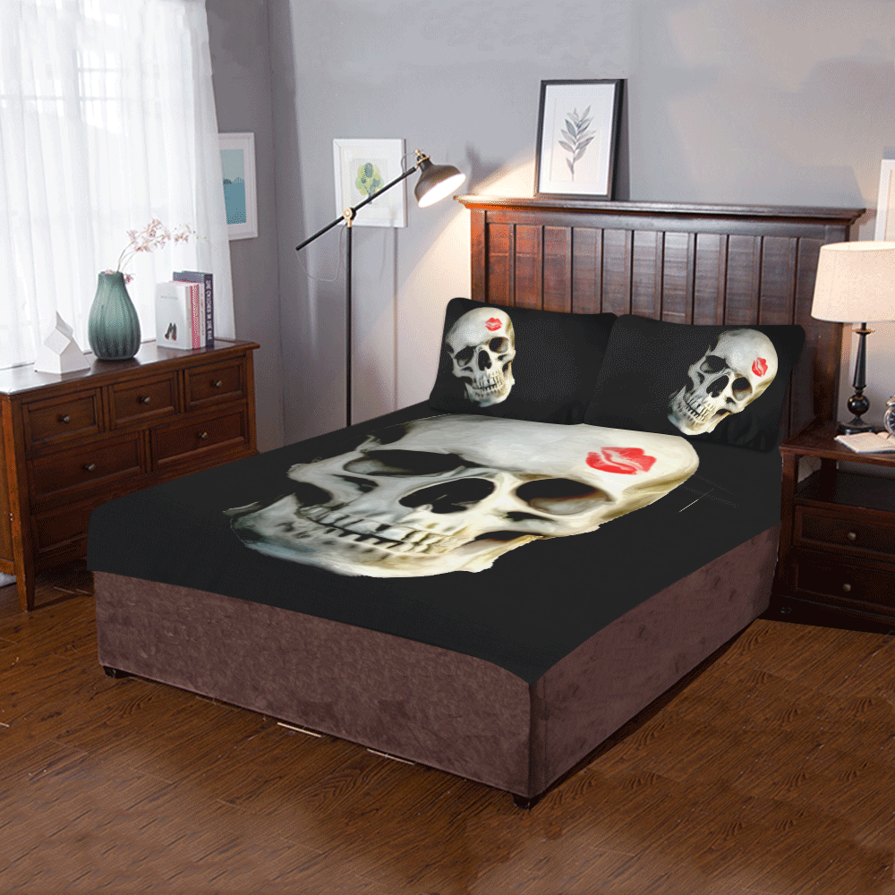 Skull kiss 3-Piece Bedding Set