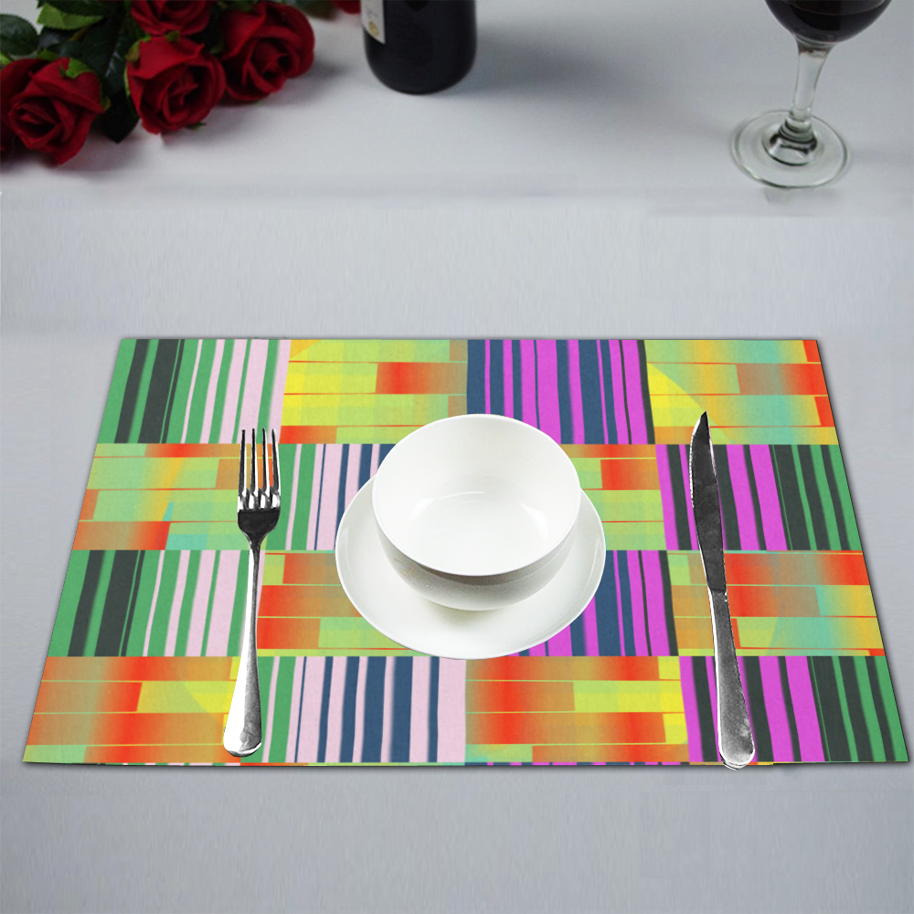 Vertical and horizontal stripes Placemat 12’’ x 18’’ (Set of 4)