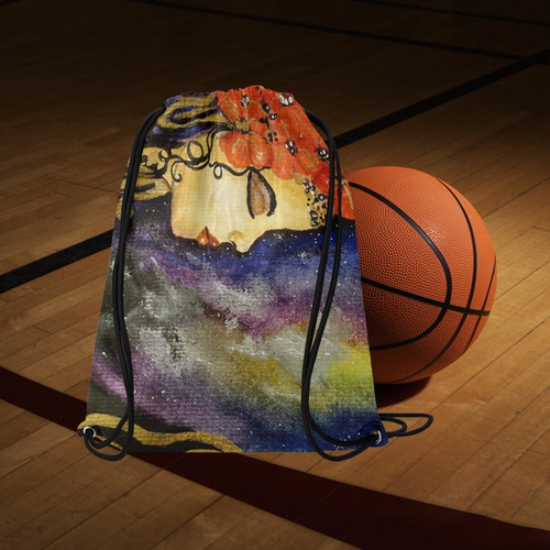 Look Beyond The Stars Large Drawstring Bag Model 1604 (Twin Sides)  16.5"(W) * 19.3"(H)