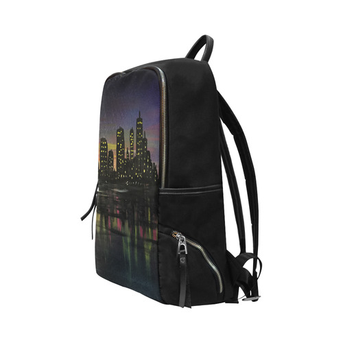 City Lights Unisex Slim Backpack (Model 1664)