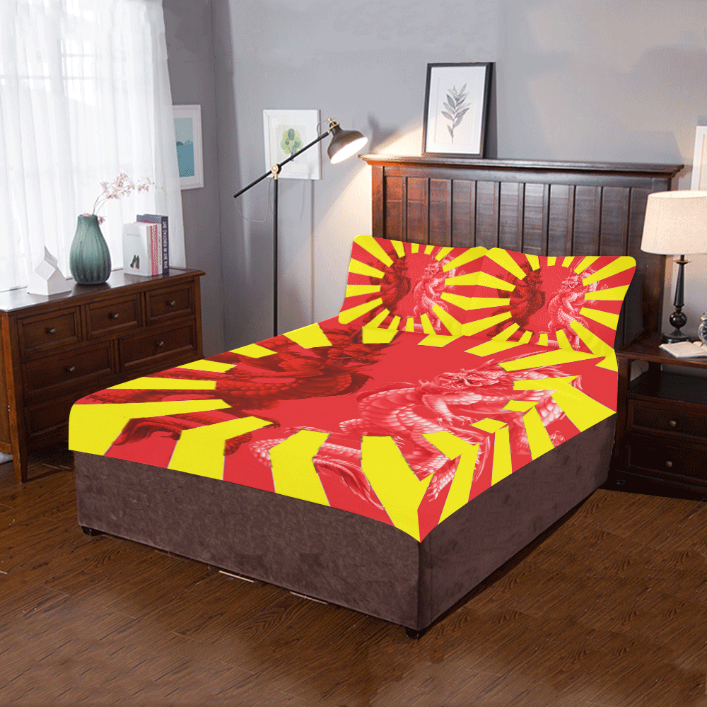 Yin Yang dragons 3-Piece Bedding Set