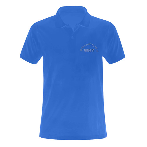I WORK AND PLAY  IN WNY on Royal Blue Men's Polo Shirt (Model T24)