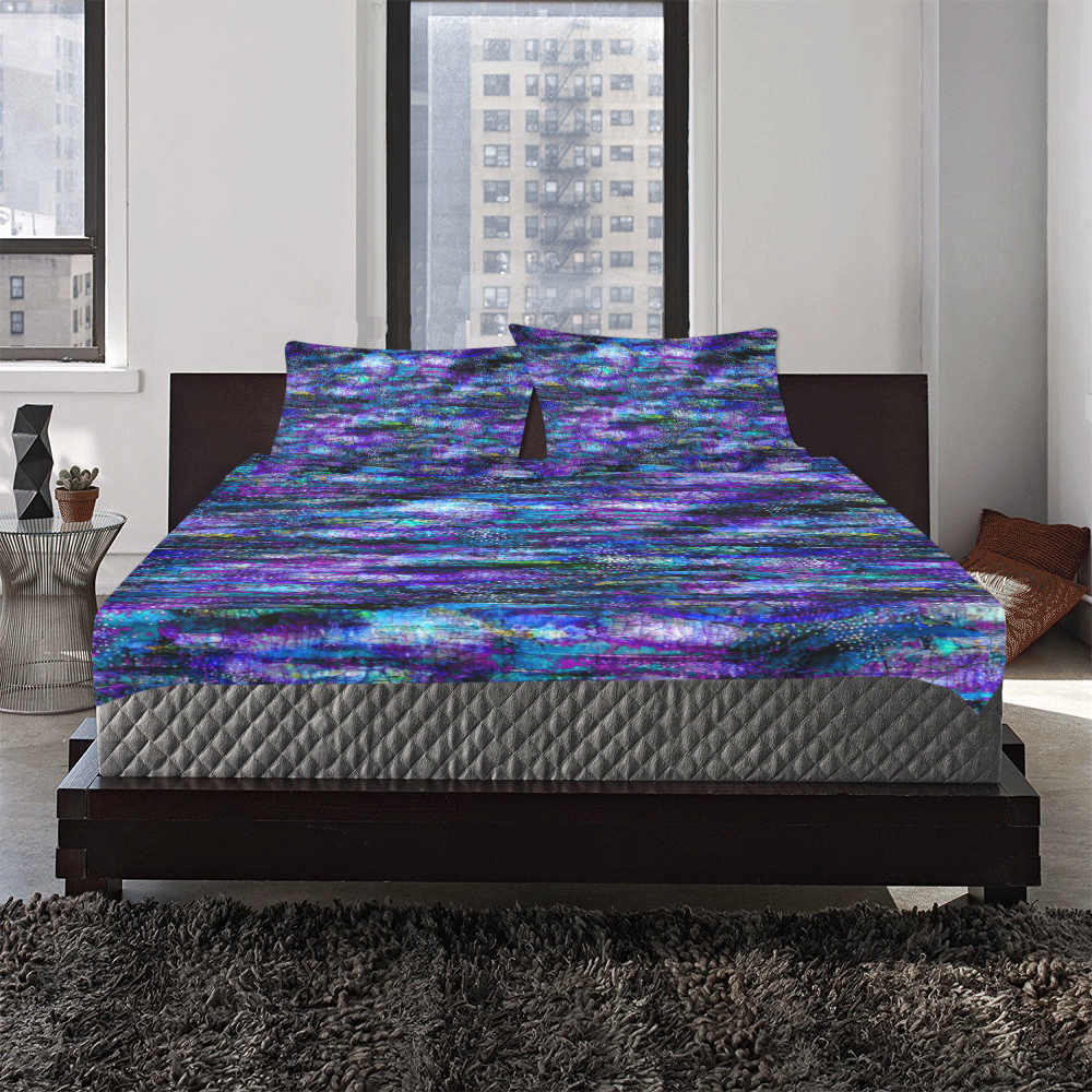 Purple Tree Bark 3-Piece Bedding Set