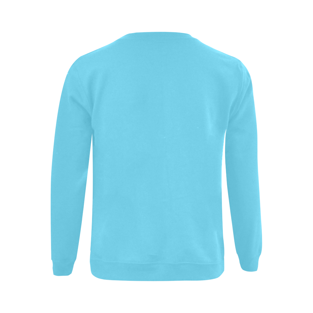 I LIVE AND LOVE IN 716 on Sky Blue Gildan Crewneck Sweatshirt(NEW) (Model H01)