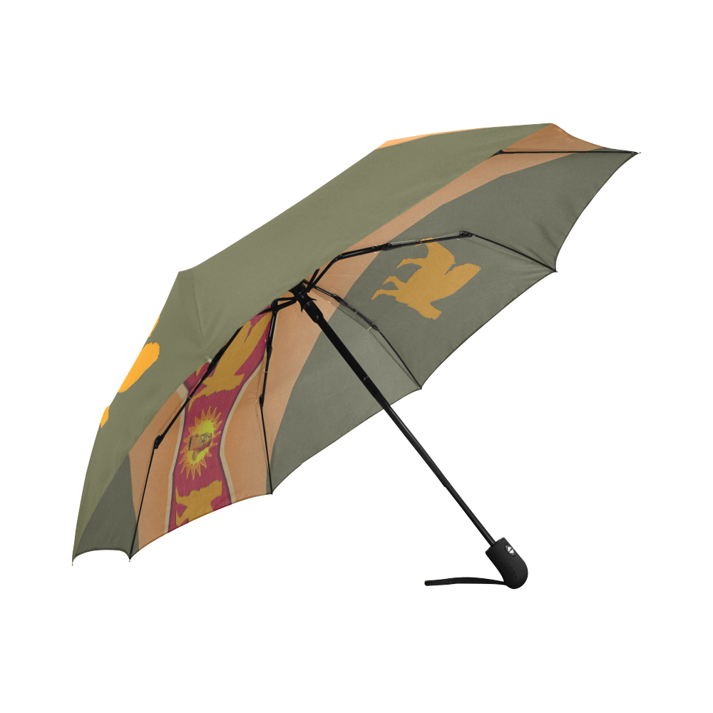 Assyrian Lamassu Umbrella Auto-Foldable Umbrella (Model U04)