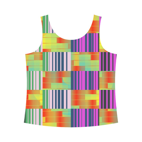 Vertical and horizontal stripes All Over Print Tank Top for Women (Model T43)