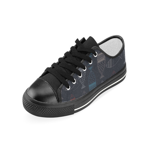 abstract fish Women's Classic Canvas Shoes (Model 018)