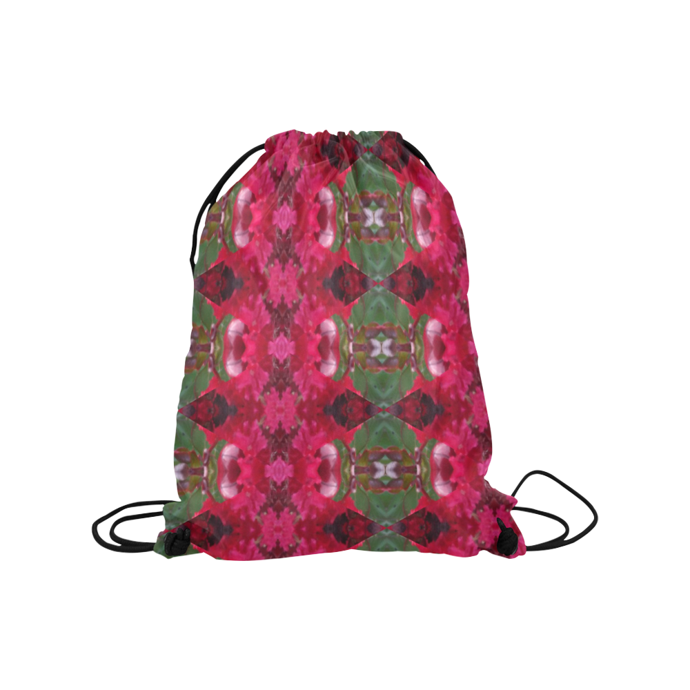 Christmas Wrapping Paper Medium Drawstring Bag Medium Drawstring Bag Model 1604 (Twin Sides) 13.8"(W) * 18.1"(H)
