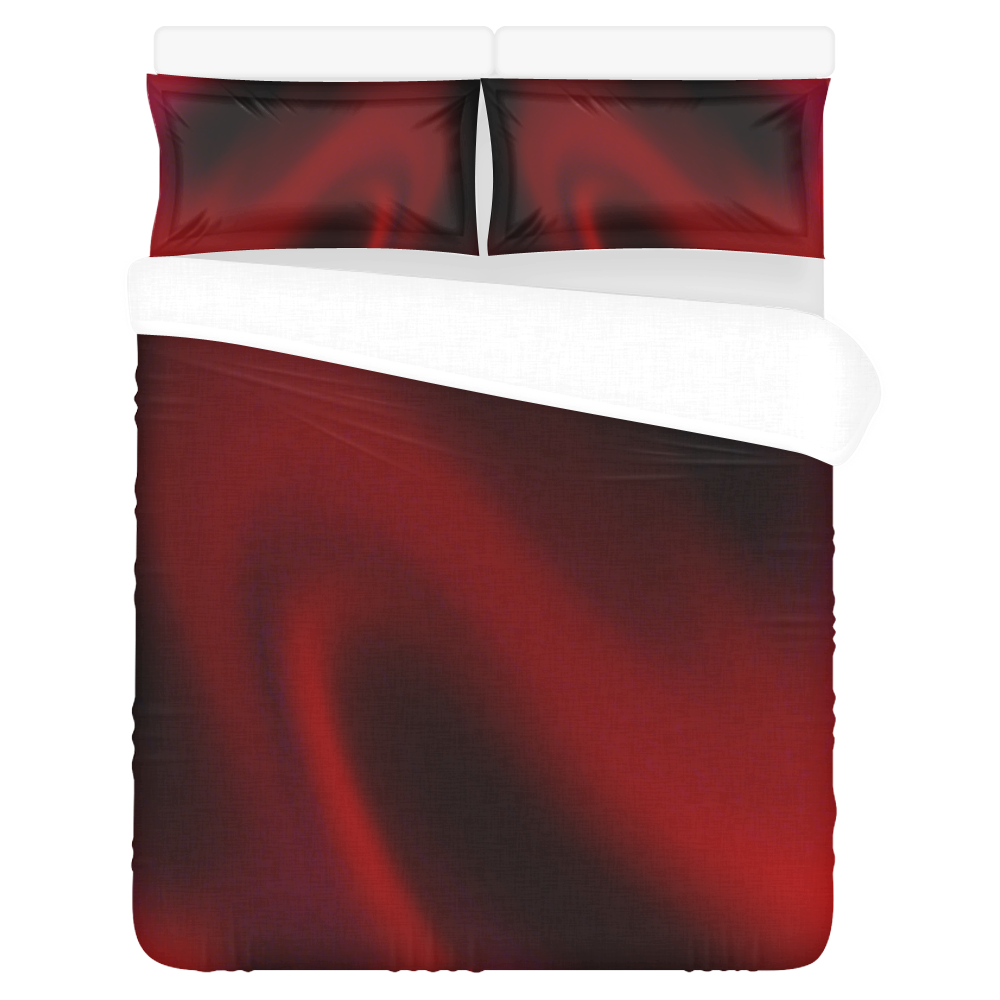 Crimson folds 3-Piece Bedding Set