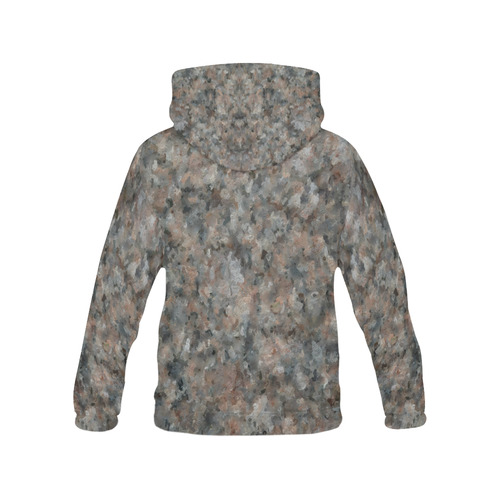 Gray and Pink Granite All Over Print Hoodie for Men (USA Size) (Model H13)