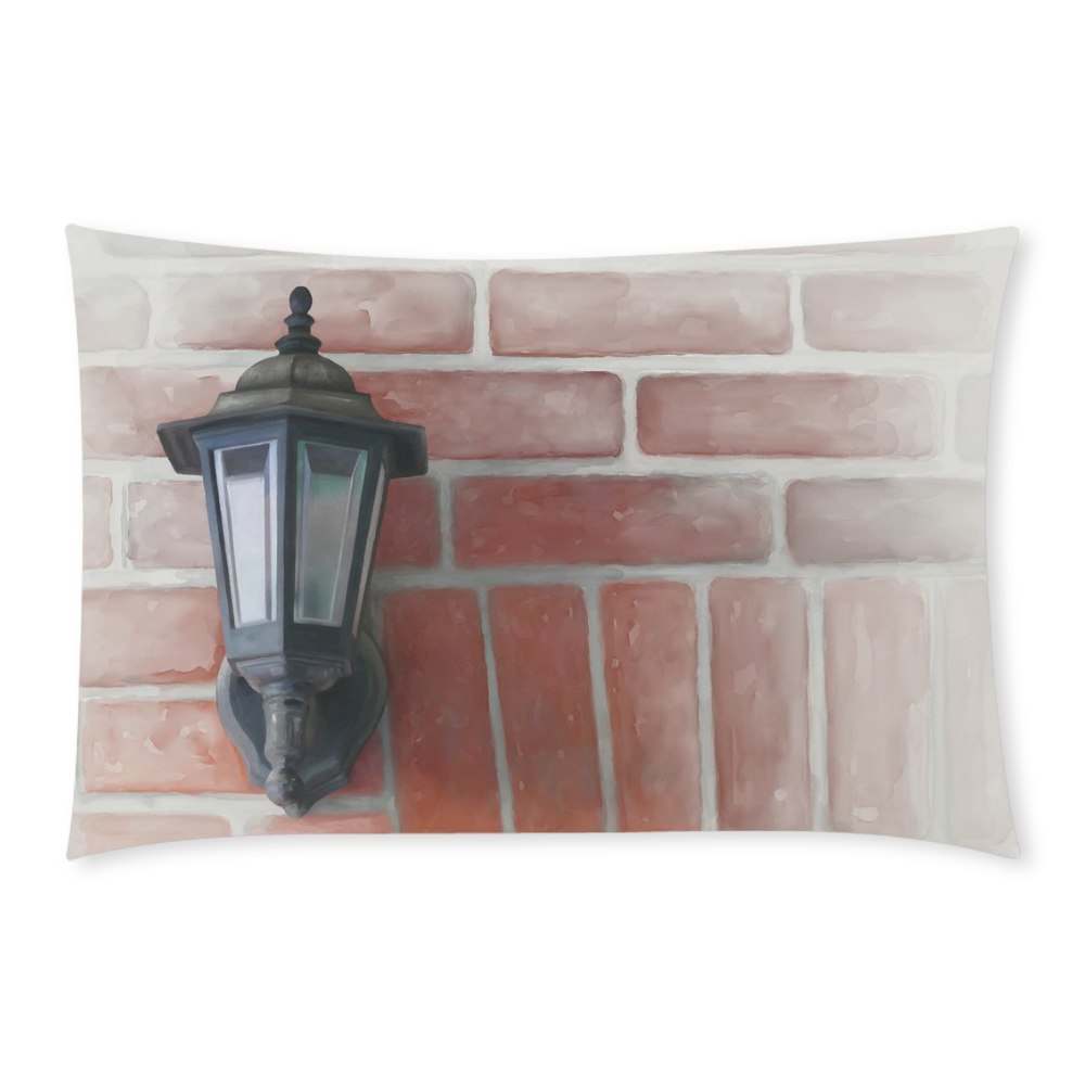 Lamp, Red Brick 3-Piece Bedding Set