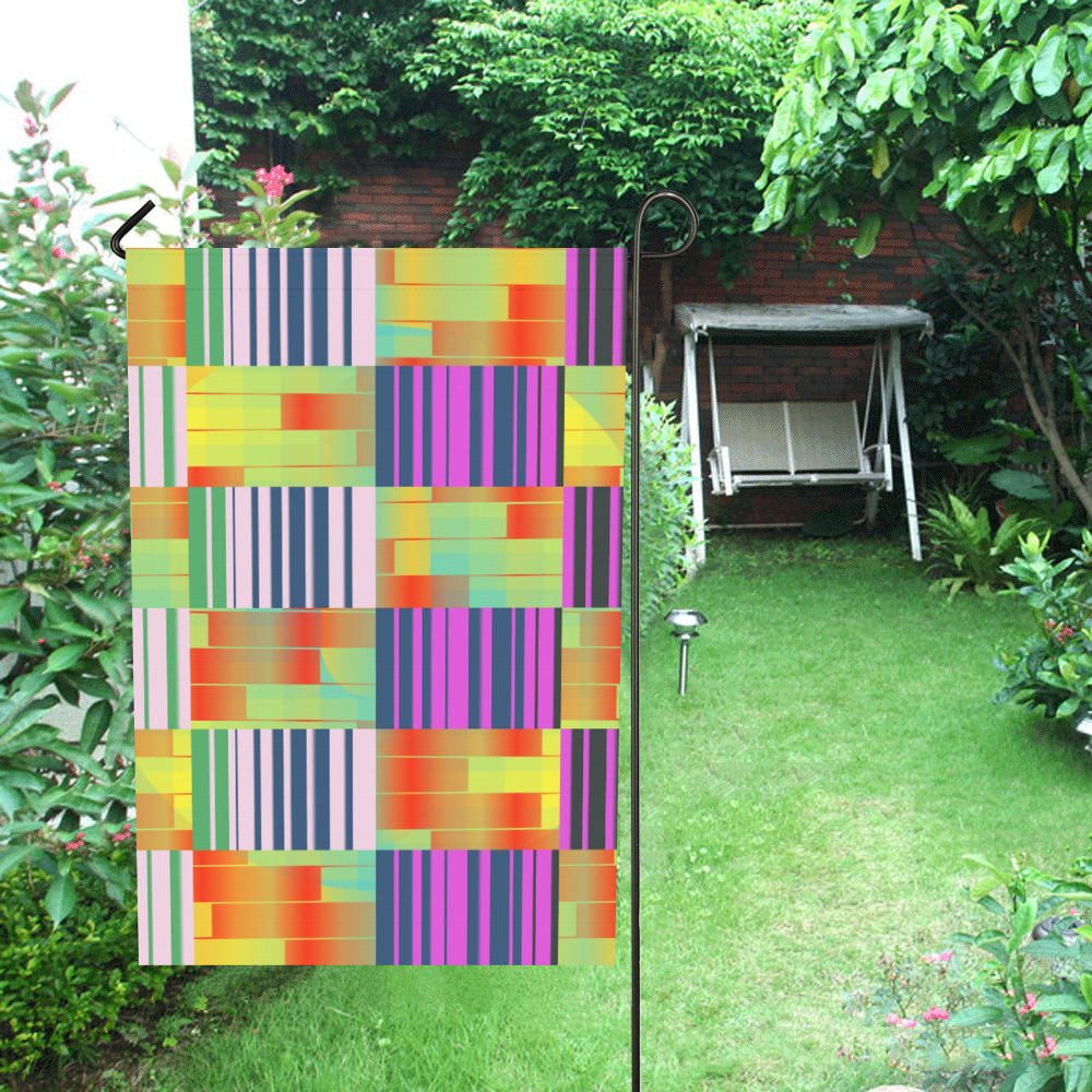 Vertical and horizontal stripes Garden Flag 12‘’x18‘’（Without Flagpole）
