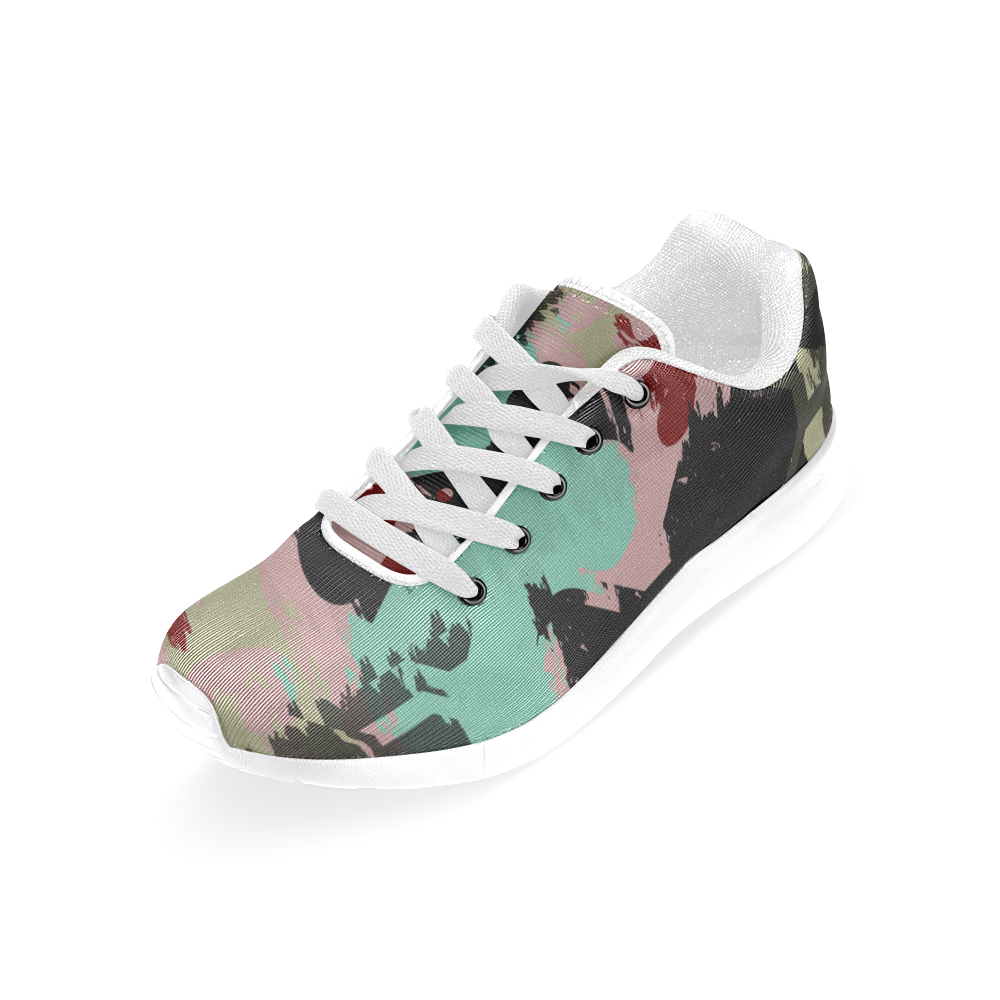 Retro colors texture Women’s Running Shoes (Model 020)