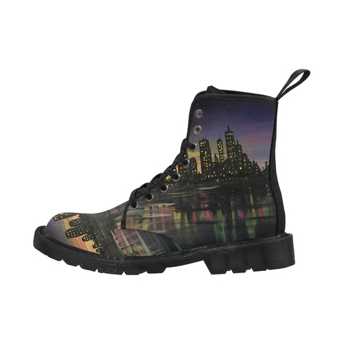 City Lights Martin Boots for Women (Black) (Model 1203H)