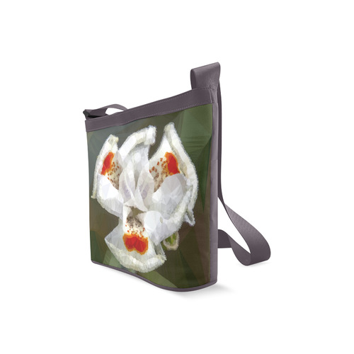 Red White Low Poly Floral Triangles Crossbody Bags (Model 1613)